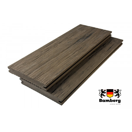 Террасная доска ДПК Bamberg Solid Fossiled, Brazilian Walnut