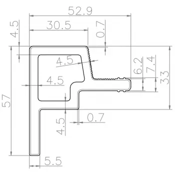 Угловой элемент для фасадной панели (53*57*3600 мм) 3D, CO EXTRUSION, PG Шоколад